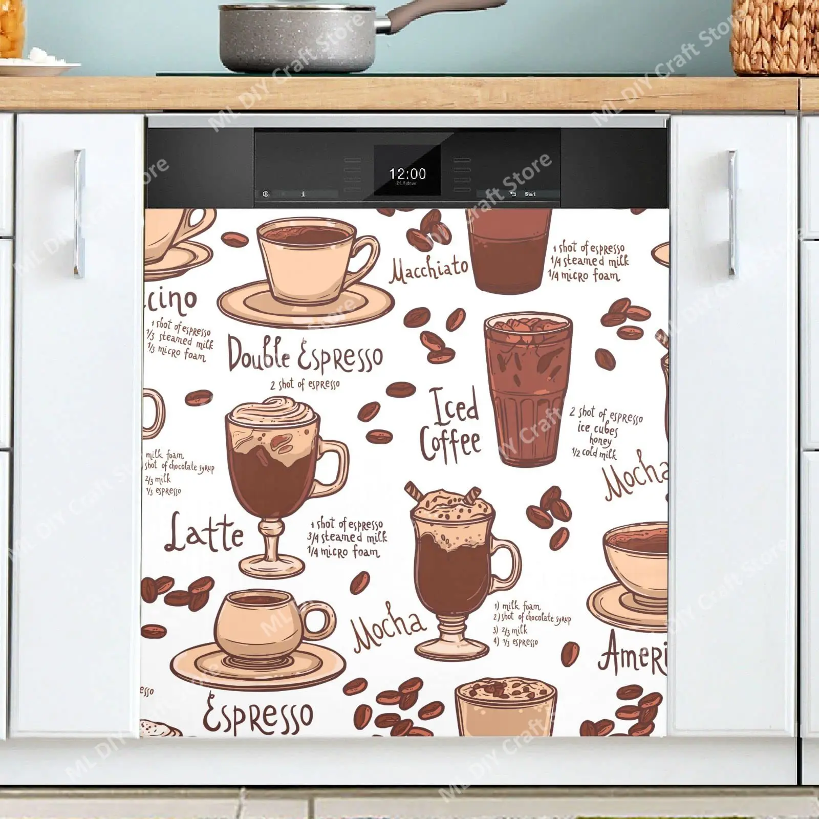 Retro Coffee Topics Cafe Desig - Kitchen Appliances Pictures recension och pris